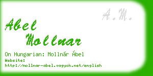 abel mollnar business card